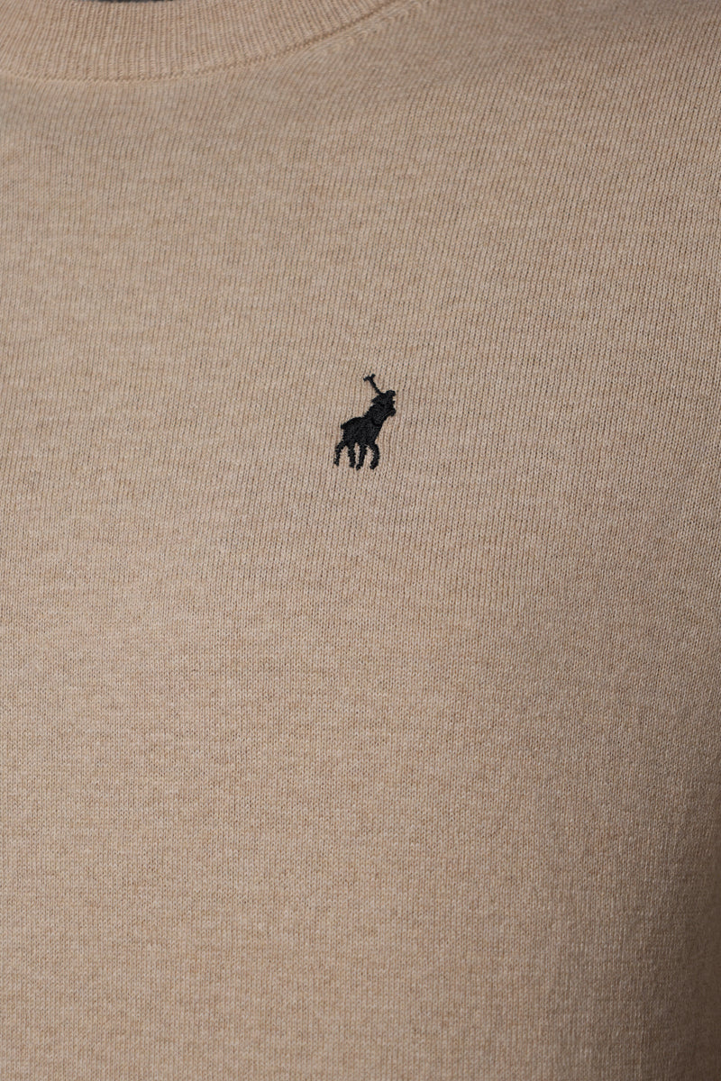 Polo Sweater Essential Logo Taupe